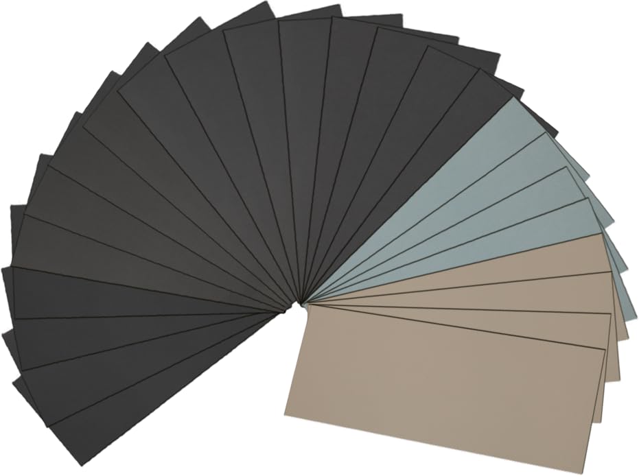 MORLARCO 耐水ペーパー 5000番 20枚セット 紙やすり 230×93mm サンドペーパー 超極細目 鏡面仕上げ 紙ヤスリ 耐水ヤスリ ヘッドライト磨き 車補修 プラモデル キズ防止 金属 木工 DIY作業に キッチンの掃除に