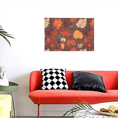 Tableau salon YoupO : peinture moderne sur toile d'automne de 45 x 30 cm