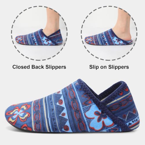 Image of Fires Womens Mens Slippers with Rubber Sole Soft-Lightweight House Slipper Socks Around House Shoes Non Slip Indoor /Outdoor