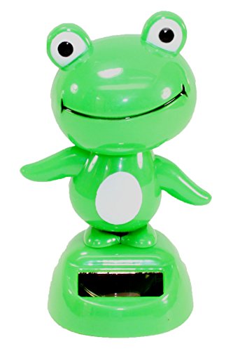 KT Dancing Fun Green Frog Animal Solar Toys Dashboard Office Desk Home Decor