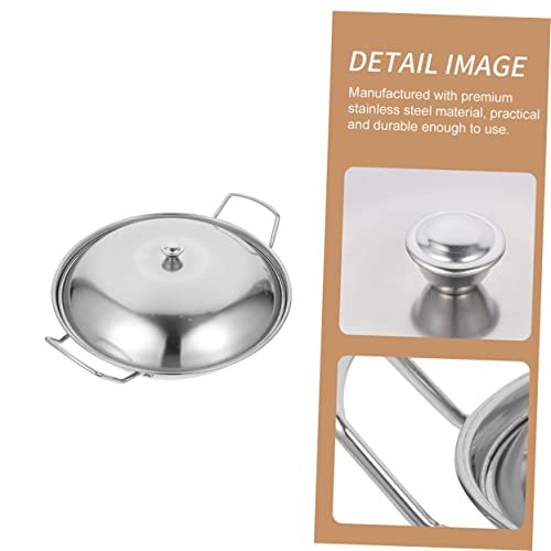 Wok de acero inoxidable con tapa resistente al calor miniatura 4