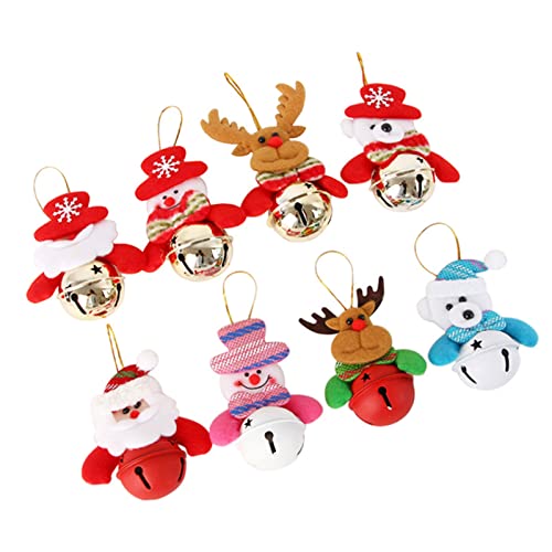 Christmas Ornaments Bells Decorations, Christmas Tree Hanging Ornaments for Xmas Door Home Party Supplies, Santa, Snowman, Reindeer, Bear?8PCS?