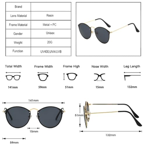 Lunettes de soleil rondes anti-éblouissement UV400 pour protéger vos yeux