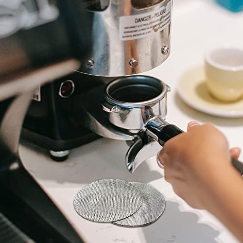 2Pcs 1.7mm(0.07) Espresso Puck Screen for Portafilter, Reusable 316L Stainless Steel Coffee Filter Mesh Plate for Espresso Machine, 150 Micron Portafilter Screen (51mm)