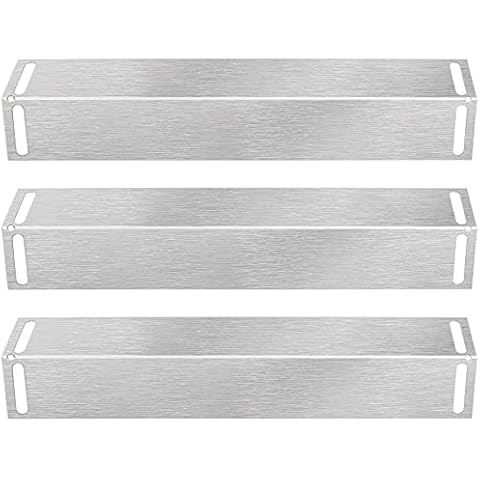 Metal Club Grill Heat Plate Shields for BBQ Grillware GGPL-2100 Charbroil 463210511 463714514 463724512 Uniflame GBC976W Members Mark GR2071001-MM-00 Grills, 3-Pack Porcelain Heat Tents Cover