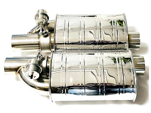 Tuyau de silencieux double telecommande pour route et circuit 76mm