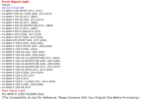 QOHFLD frecce Moto LED Indicatori di direzione per...