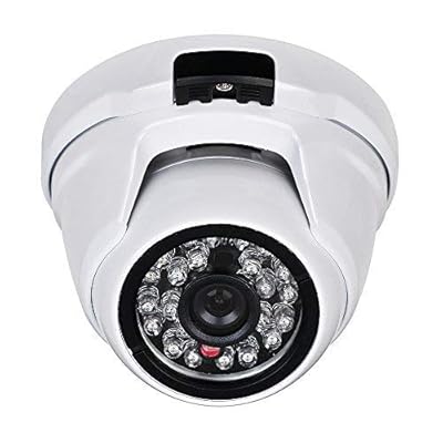 EVERSECU 1080P (HD-TVI/AHD/CVI/Analog) Hybrid Outdoor/Indoor Metal Turret Dome Security Camera, Day Night Vision Security IR Analog Camera, Vandalproof Mini Dome CCTV Camera