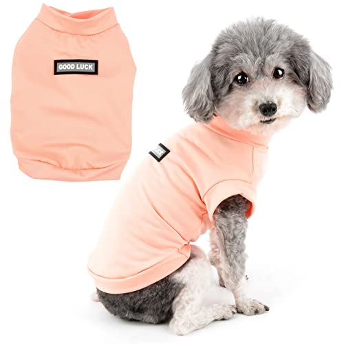 Zunea Small Dogs Shirts Quick Dry Summer T-Shirts Cooling Puppy Clothes Soft Sleeveless Vest Tank Top Breathable Stretchy Pet Girls Boys Chihuahua Sun Protection Apparel for Hot Weather Pink L