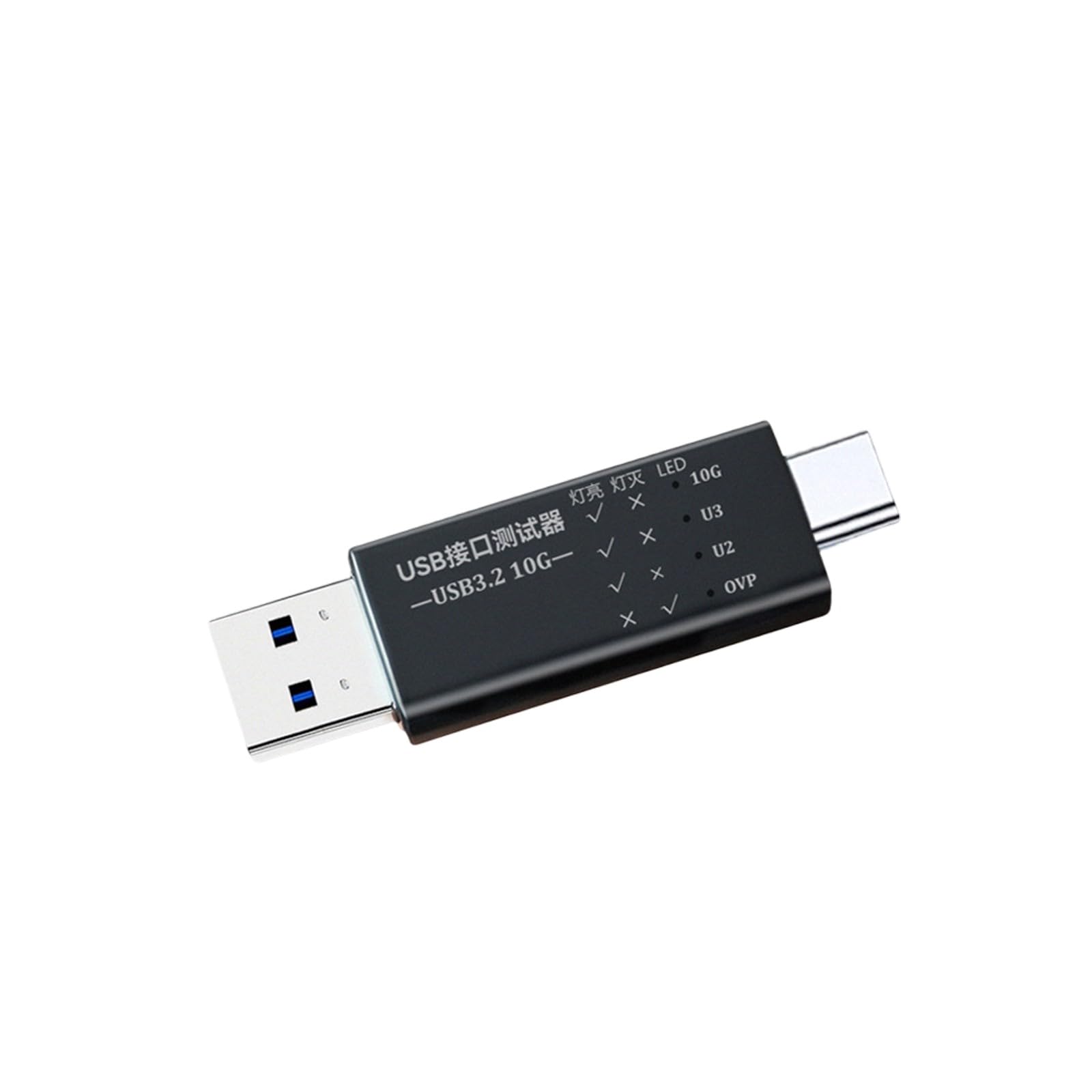 USB C a USB 3.2 interfacce tester rivelatori con display a LED per ricarica rapida e trasferimento dati fino a 10 Gbps di tipo C display a LED