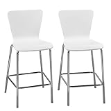 Target Marketing Systems Pisa Collection Modern Armless Bar Stools with Chrome Plated Legs and Conca