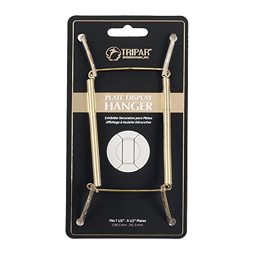 TRIPAR 7.5-9.5 Inch Brass Plate Wire Wall Plate Hanger