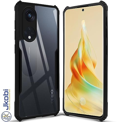 Image of Jkobi Back Cover Case for Oppo Reno 8T 5G (Shockproof with Polycarbonate Clear Panel | Professional Black)