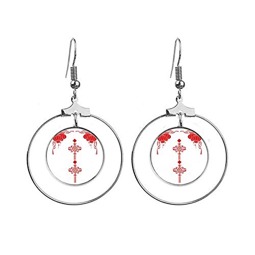 Boucles d'oreilles nœud chinois rouge pour illuminer vos tenues de soirée et mariages