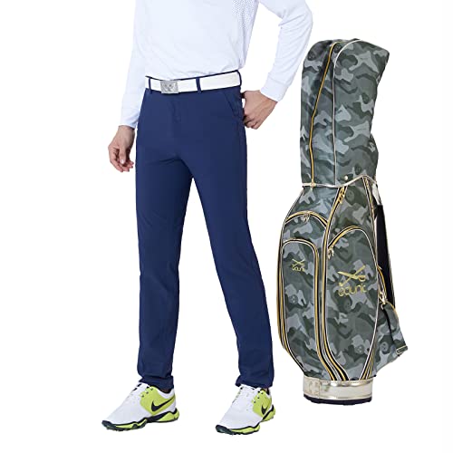Oclunlc Autumn Men's Golf Pants Jogger Pants Slim Stretch Pants Quick Dry Breathable Comfortable Golf Pants Outdoor Padded Golf Work Pants With 4 Pockets（Navy Blue 39） #TOP1