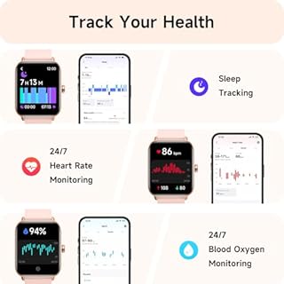 Smart Watches for Women(Answer/Make Call), Alexa Built-in 1.8" HD Ladies Smartwatch with Heart Rate/SpO2/Sleep Monitor, 110+Sports, IP68 Step Counter Fitness Tracker for iPhone/Samsung/Android