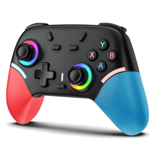 Elnicec Switch2 �R���g���[���[ �w�ʃ{�^���t�� �}�N���@�\�y2026�v�V���f���z PS4�R���g���[���[ ���� Bluetooth�ڑ� 800mAh��e�� LED RGB���C�g 6���W���C���Z���T�[ TURBO�A�ˋ@�\ 4�K�iHD�U�� ���ϋv