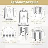 G9 Halogen Light Bulbs 40W - 230V 2800K Warm White Dimmable LED G9 Bulbs - Energy-Saving Clear Glass Wax Burner Capsule Bulbs, for Ovens, Chandeliers, Ceiling Lasting Lighting (Warm White-6pcs) - Image 3