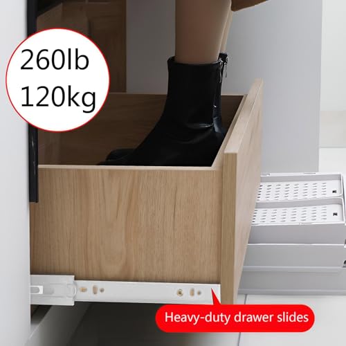 Wytrzymałe prowadnice do szuflad, pełne wysunięcie, 250 do 1000 mm, łożysko kulkowe, boczne prowadnice przemysłowe, nośność 118 kg, 1 para