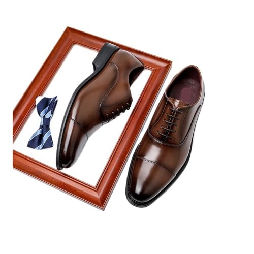 Summer Men's Leather Shoes Business Three-Joint Gentleman Leather Shoes Oxfords(Black,9.5)3