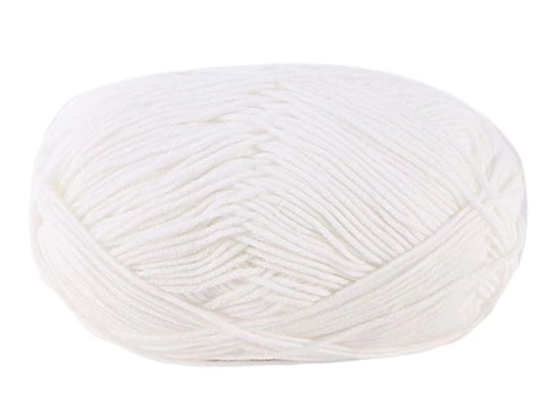 Fil coton au lait 4 épaisseurs pour crochet | Lot de 5 rouleaux peignés 50g