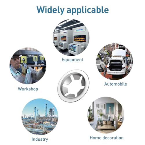 BOUMVID 10 Stück M10 Unterlegscheiben Edelstahl 304, A2 Geschwindigkeit Zahn Sicherungsscheiben, Klemmring Sicherungsringe Klemmscheiben, Silber Innenzahn Unterlegscheiben