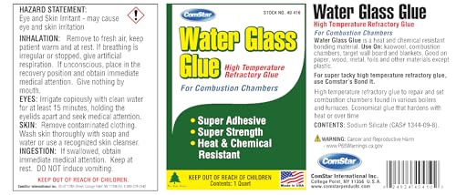 ComStar Water Glass Glue, High Temperature Combustion Chamber Glue, Super Strong Adhesive for Boilers & Furnaces, Heat & Chemical Resistant, Repairs & Sets Refractory Chambers, 1 Quart (40-410) - Thumbnail 5