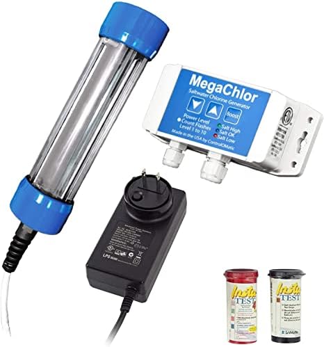 ControlOMatic MegaChlor Saltwater Chlorine Generator, Chlorinator for Swim Spas and Above Ground Pools Up to 17,000 Gallons