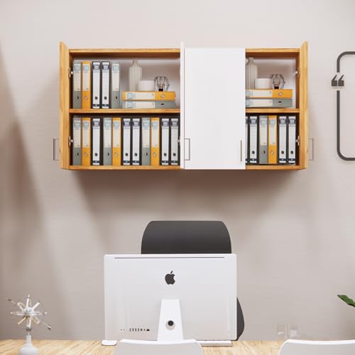 Image of SPECIALITY PANELS 4 Door Modular Wall Mounted Kitchen Cabinet with Adjustable Shelf Space Saving Storage Unit Durable Engineered Wood Cupboard for Kitchen Living Room Utility Organizer Furniture