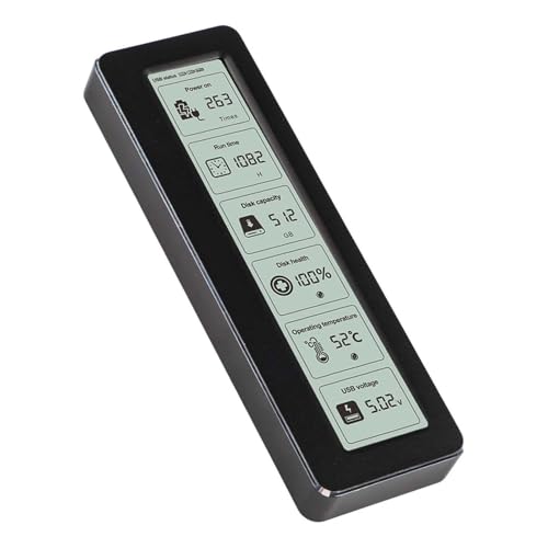 FACAIIO Carcasa SSD M.2 de aluminio con pantalla LCD, USB 3.2 de 10 Gbps, para SATA NVMe 2242/2260/2280, compatible con Linux