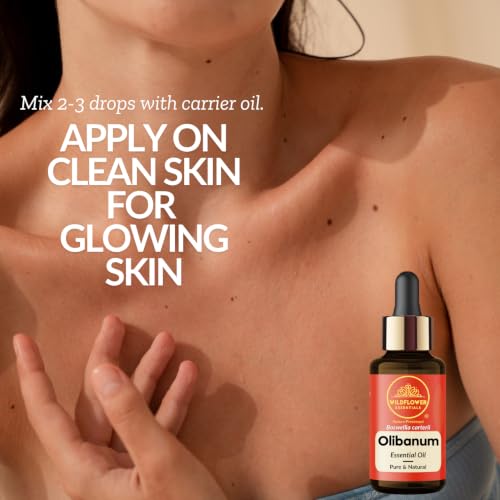 Image of Olibanum Essential Oil (Boswellia carterii) Pure | Non-Sticky | Non-Greasy | Lightweight | Men & Women | All Skin Types | Steam Distilled 15ml (0.5 oz)