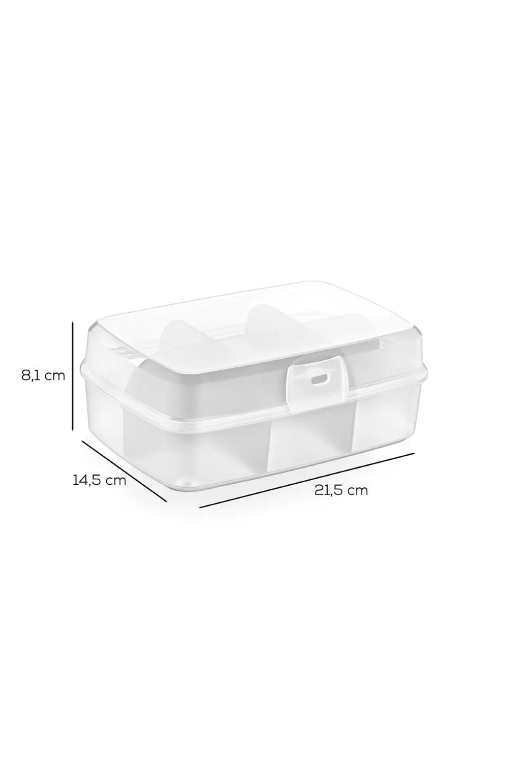 Orret Home Şeffaf Kapaklı Kilitli 6 Bölmeli Çay Kutusu, Paket Çay Saklama Kutusu, Çay Organizer Kutusu, Mutfak Çay Düzenleyici, Bölmeli Çay Saklama Kabı