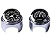 WASTUO Reloj de manillar de motocicleta y termómetro universal de 7/8"Manillar de motocicleta impermeable (negro)
