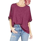 🌹【Match】: Diese Frauen lässig 3/4Ärmel T-Shirts ist einfach mit Jeans, Shorts, Jogginghosen, Leggings, Cago Hosen zu entsprechen. Sie können es auch als Unterhemd tragen und mit einem lässigen Mantel oder einer Jacke kombinieren. Erstellen Sie eine schicke und stilvolle täglichen Look.