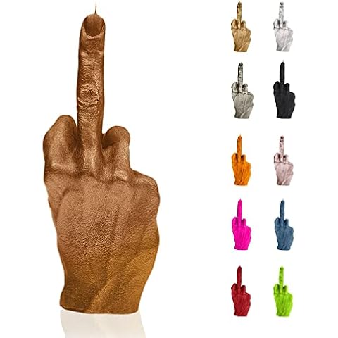 Candellana Middle Finger Candle - Middle Finger Figurine - Cool Deco - Gothic Deco - Grunge Deco Candle - Heavy Metal Deco - Grunge Room Decor - Office Gadgets - Candle Deco - Funny Candle Hand FCK Cover