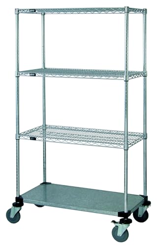 18X48X63 Wire Unit with Solid Bottom Stainless