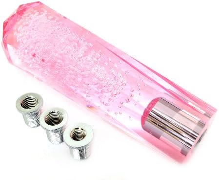 Universal JDM VIP 150mm Transparent Pink Diamond Bubble Shift Knob