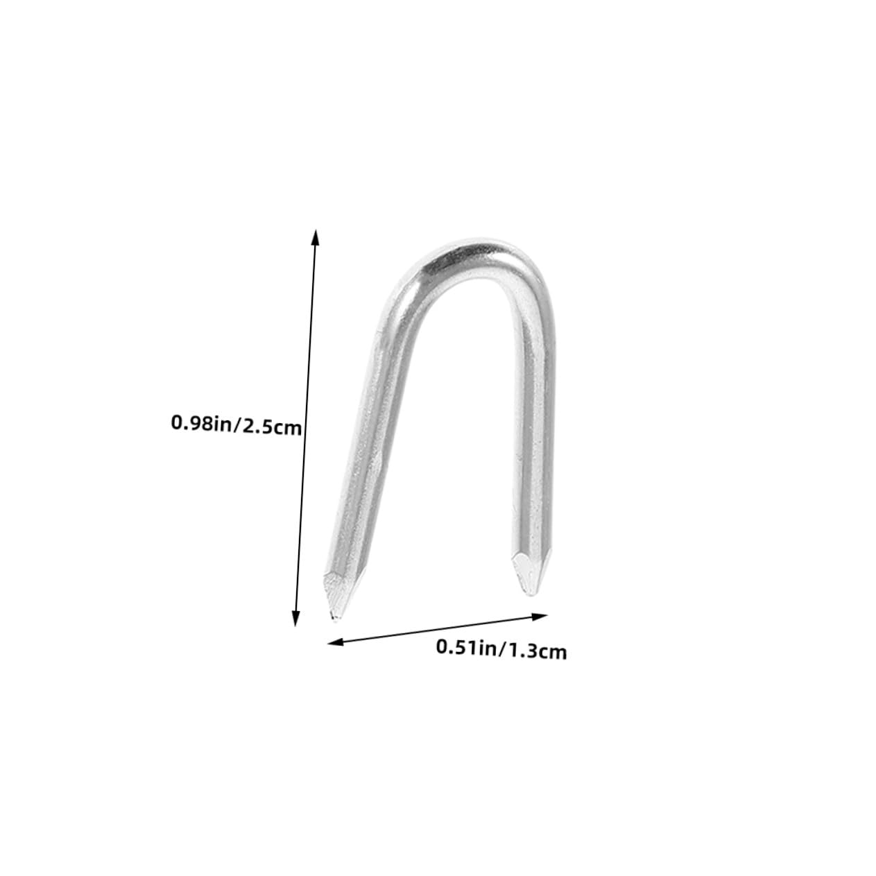 200pcs U-Shaped Fence Staples 1-inch High Tensile Wire Fencing Fasteners for Yard Garden Agricultural Use Secure Wire Mesh and Barrier Fabric Installation