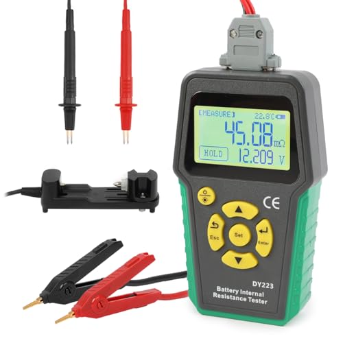 Battery Tester Â±100V 200Î© Battery Internal Resistance Tester Voltage Meter AAA AA C D 9V Battery Checker Household for Lithium, Leadâ€“acid, Aalkaline, LiFePO4,Ni-CD Batteries(12V 24V 18650 Button Cell)