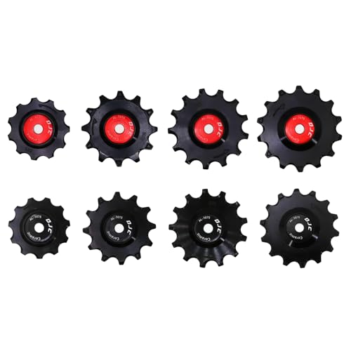 DJC 12s Bike Ceramic Bearing Pulley Wheel 2pcs Tension for Rival Force AXS eTap T-Type Di2 11T 12T 13T 14T MTB Road Bike Rear Derailleur for Shimano for Sram(red 2pcs 14T) by DJC Components - Image 8