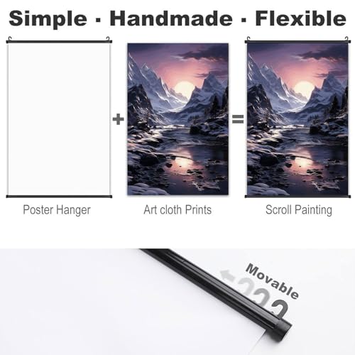 Póster decorativo de pared con lagos y montañas, pintura en lienzo POLESVBM 3