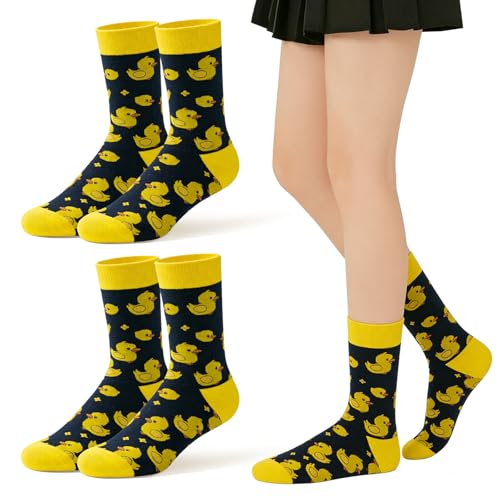 GYIOFAI 2 Paires Chaussettes Unisexe Homme Femme, Chaussettes Rigolotes Chaussettes Canard, Chaussettes Drôles Chaussettes Fantaisie, Chaussette Humour Cadeau Chausette...