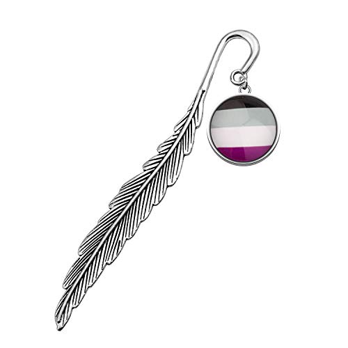 Image of CHOORO Gay Pride Gift LGBT Bookmark Rainbow Pride Bookmark LGBT Jewelry Bisexual Pride Gift Transgender Pride Gift LGBT Book Lovers Gift (Asexual bookmark)