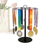 Vertical Athletic Rack - Easy Access Swivel Hanging Rod, Tiered Winners Circle Shelf, Space Saving Desktop Display, Modern Gymnastics Award Pillar, Sleek Wrestling Station | For Gymnastics