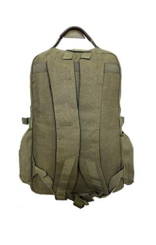 Mochila Masculina Feminina Escolar Grande Trilha Lona Notebook 17 polegadas (Verde)