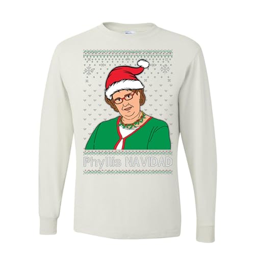 wild custom apparel Have A Merry -Mas Front And In My Christams On The Back Long Sleeve, White, Medium