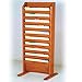Wooden Mallet 10-Pocket Free-Standing File Holder, Legal Size, Medium Oak