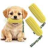 ClariVora 2 Pack Corn Dog Chew Toys for Small Dog Toys & Puppy Toys – Durable Dog Toys for Teething, Puppy Teething Toys with Squeaker, Dog Toys to Keep Them Busy, Chew Toys for Dogs