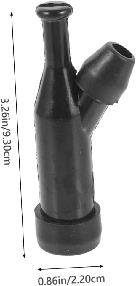 A single black spark plug cover with dimensions labeled: 3.26 inches (9.30 cm) in length and 0.86 inches (2.20 cm) in width