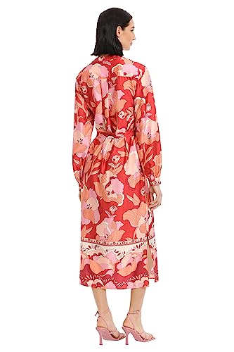 Image of Donna Morgan Women's Women's Dresses Long Sleeve V-Neck Shirt Dress Career Office Workwear Desk to Dinner Event Guest of